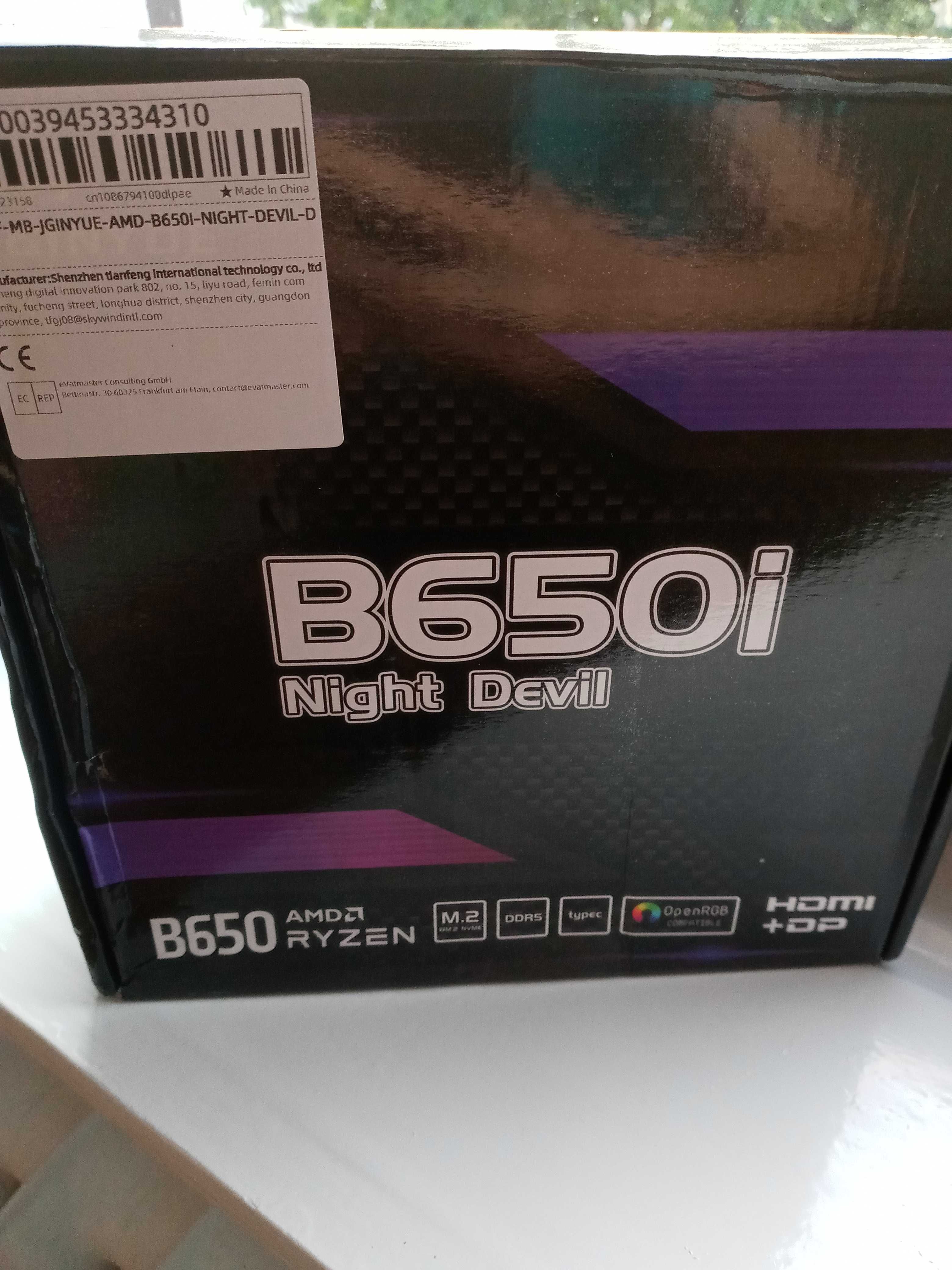 JGINYUE B650i Night Devil  Mini ITX Socket AM5 KomputeryPC