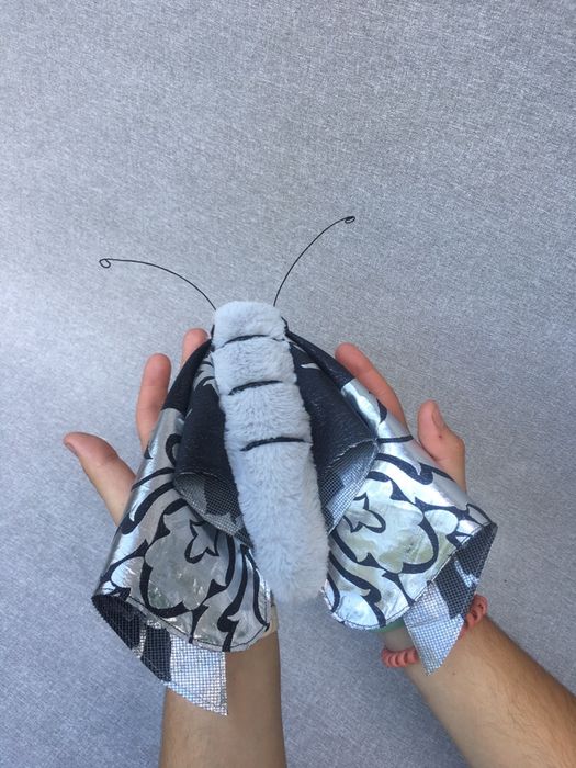 Интерьерная текстильная бабочка мотылек. Арт-текстиль бабочка