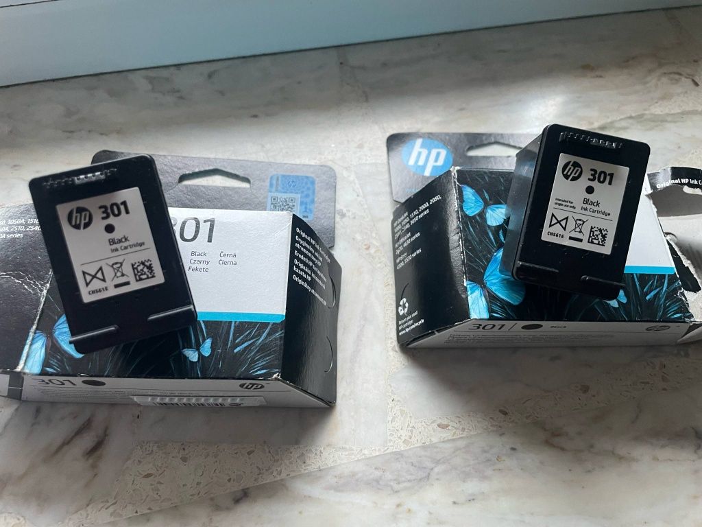 2 sztuki pusty kartridż HP 301 Black polecam