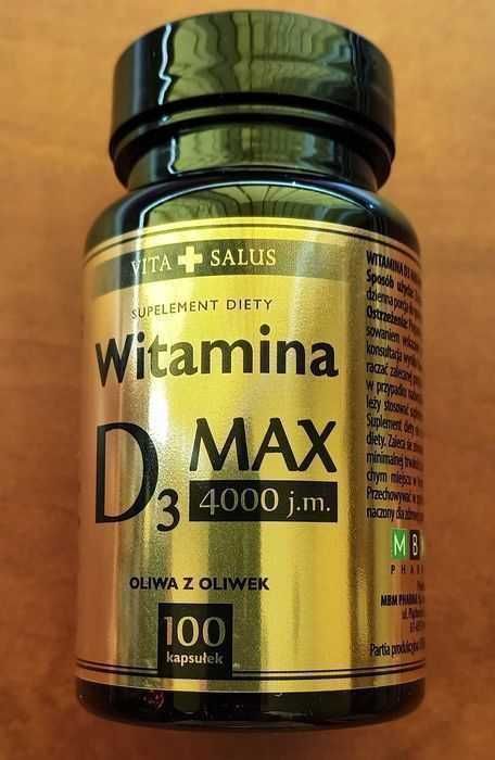 Witamina D3 4000j zestaw 3x 100 kapsułek