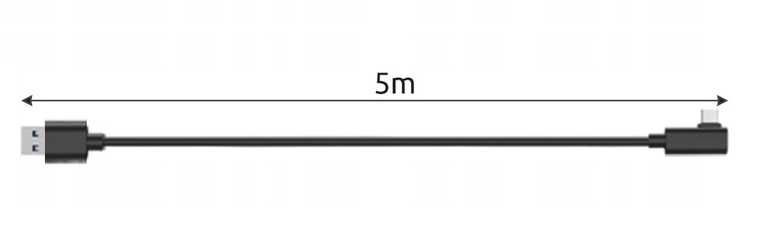 Kabel USB 3.2 Typ-C solidny długi do Gogli 5m ** Video-Play Wejherowo