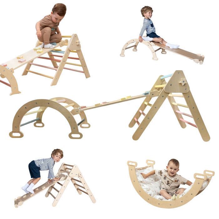 domowy plac zabaw Lama 3w1 - pastelowy