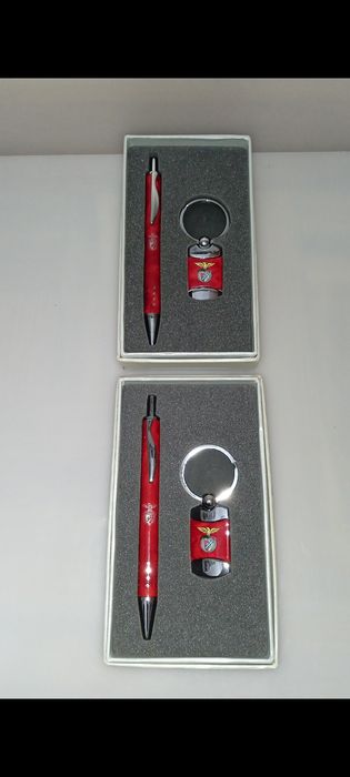 Conjunto de Canetas e Porta Chaves do Benfica