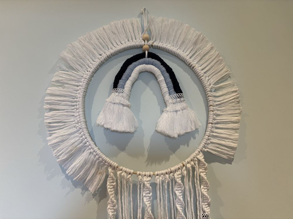 Macrame sonho Azul