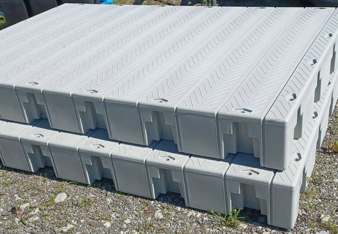 POMOST PŁYWAJĄCY, POMOST MODUŁOWY 4,6 x 2,3m, Platforma pływająca 18m2