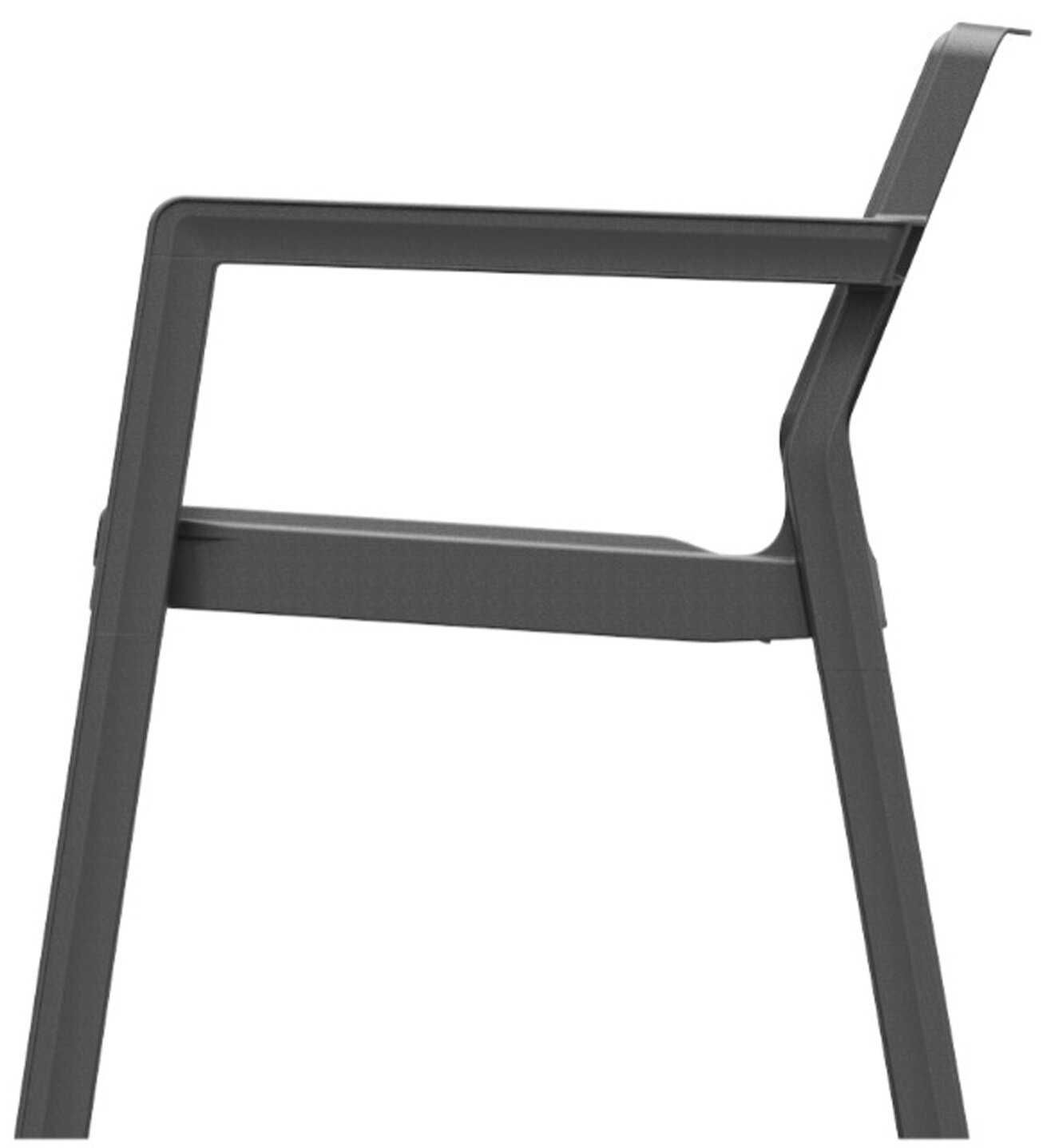 Zestaw mebli ogrodowych 2 krzesła + stolik Keter Emily kolor szary