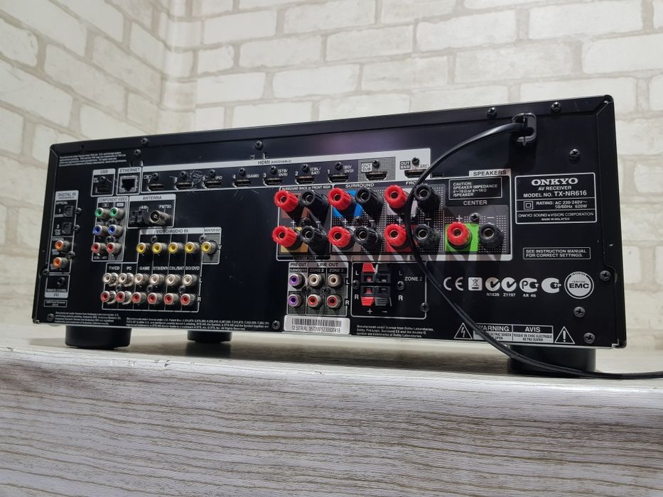 Пульт! 7.2 AV ресивер ONKYO TX-NR616, HDMI, USB, 4К, Flac,б/у