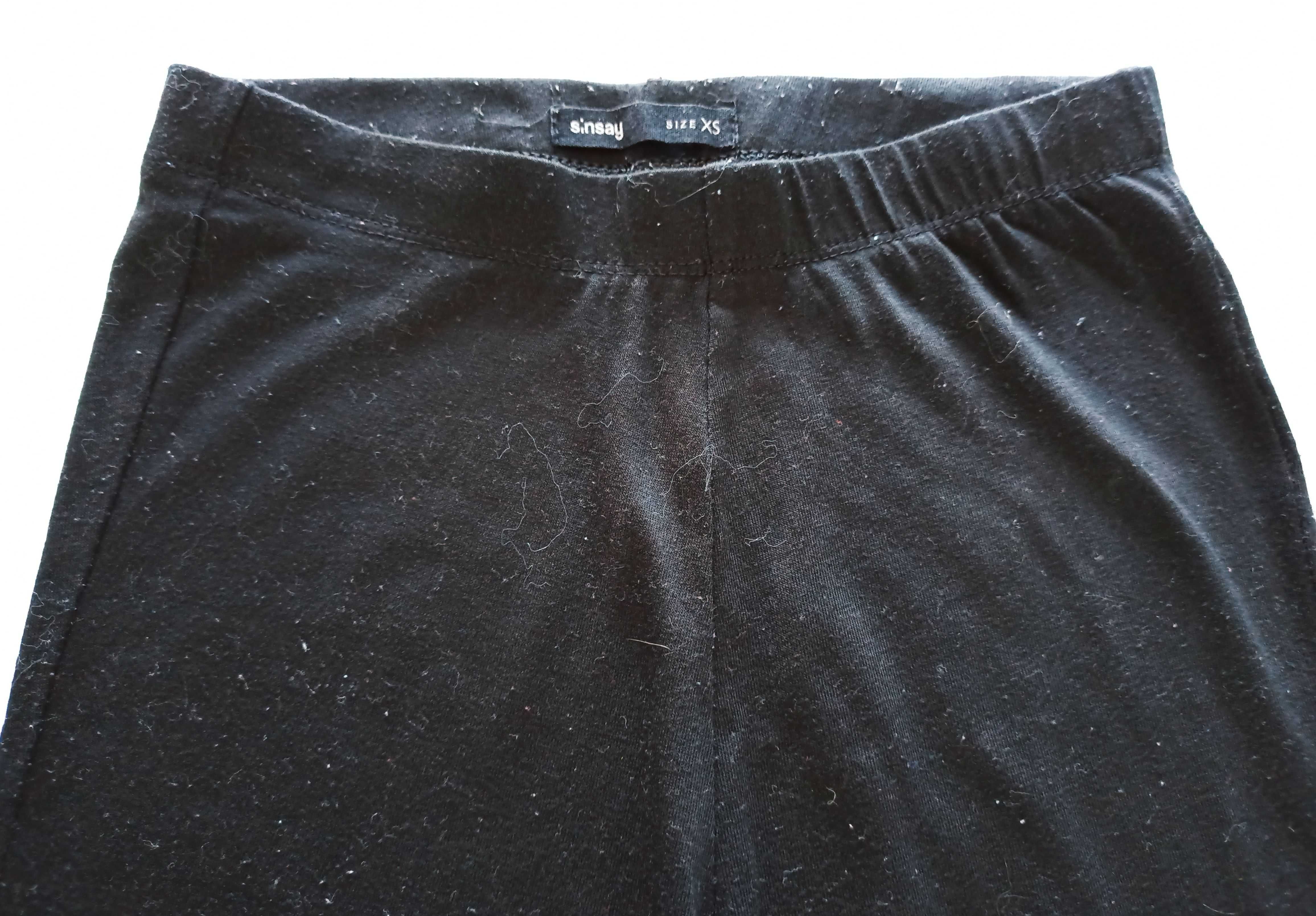 czarne legginsy damskie getry rozmiar XS Sinsay