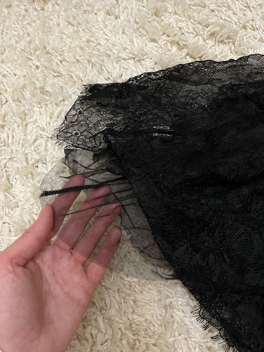 Пенюар чорний мереживо