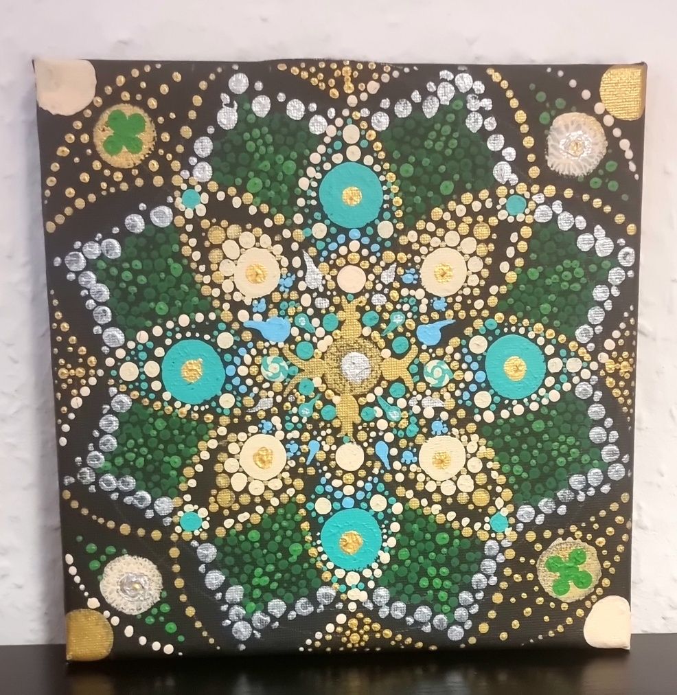 Mandala 20x20x1 cm ręcznie malowana