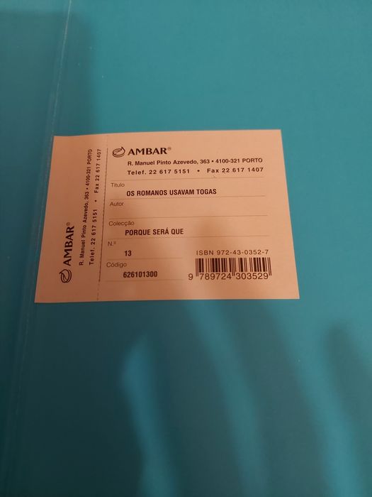 Livro Porque será que os Romanos usavam Togas.