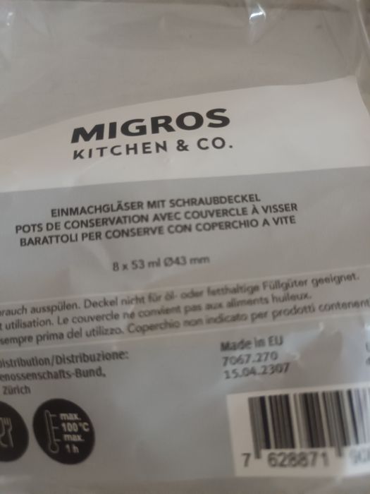 Potes para sobremesas com tampa migros