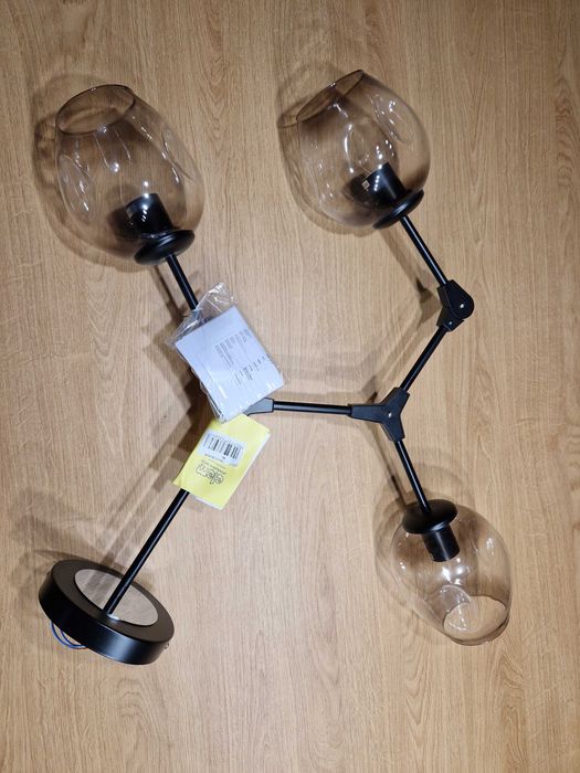 Elem Boston 1962/3 BLACK - BL lampa wisząca zwis 3x60W E27 czarna