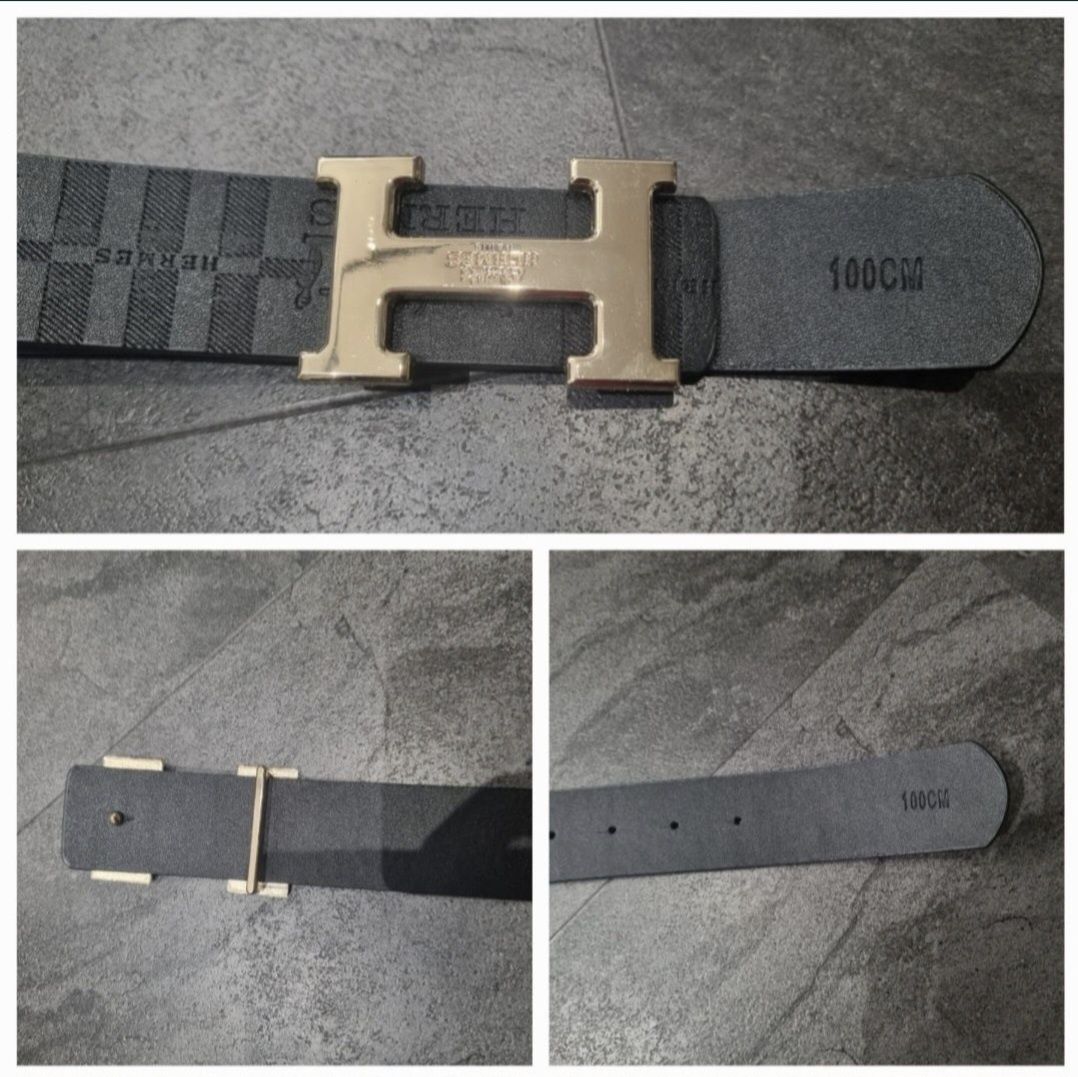 Pasek regulowany damski czarny 100 cm