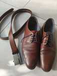 Buty i pasek skora