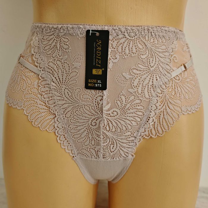 3PAK Stringi Maxi Damskie XXL Wysoki Stan