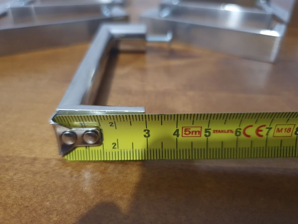 Uchwyty meblowe metalowe chrom 28 szt rozstaw 96 mm
