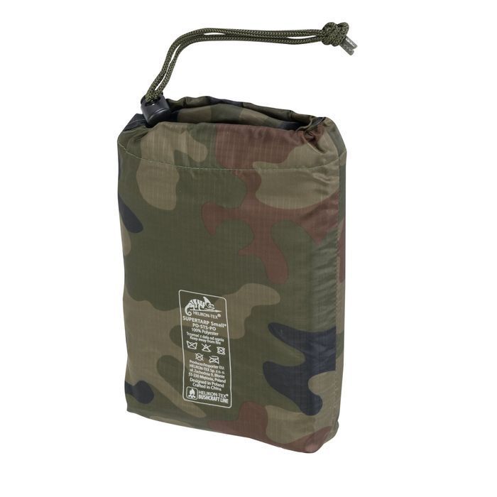 Tarp turystyczny płachta biwakowa 2m x2,5m HELIKON Czarny PO-STS-PO-01