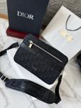 Сумка чоловіча жіноча Christian Dior чорна Кристиан Диор мужская CD