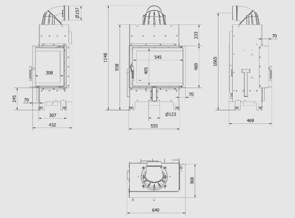 Kominek Narożny, Zabudowa, Montaż - Czarnków I Okolice