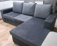 Sofa chaise long em tecido cinza