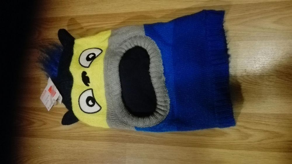 Czapka minionki niebiesko żółta