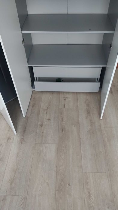 Szafa narożna duża biały połysk