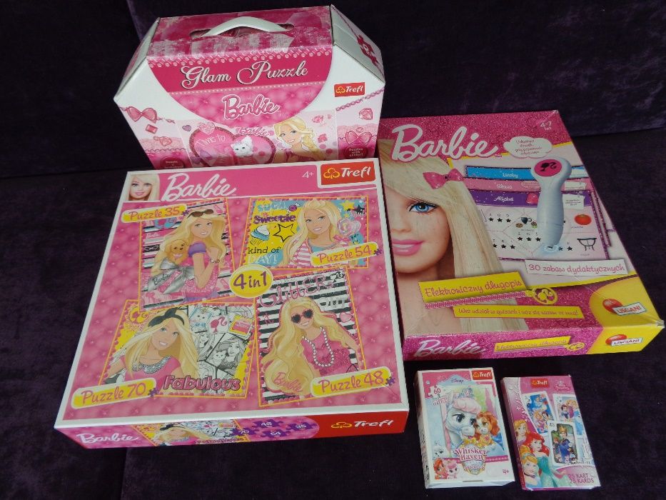 Barbie Trefl Glam Puzzle Lisciani Elektroniczny długopis karty 4+