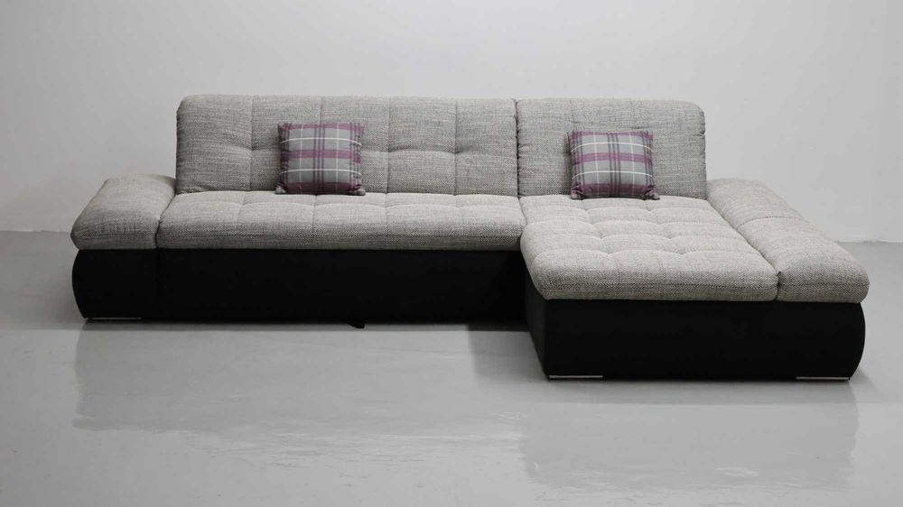 TMT Narożnik funkcjA spania Szara tkania rozkładana rogówka salon sofA