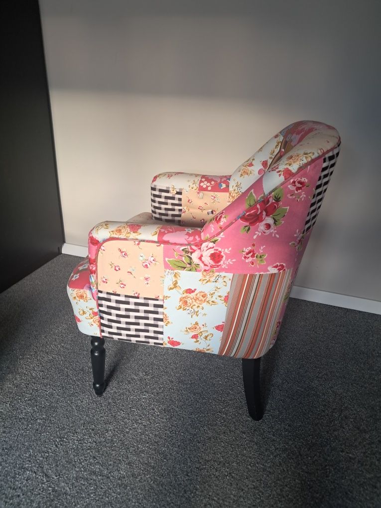 Fotel Beliani patchwork wielokolorowy