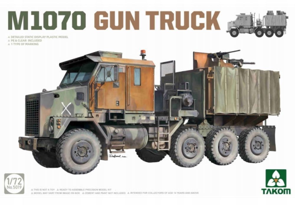 Ciągnik M1070 Gun Truck model do sklejania  1:72 Takom 5019