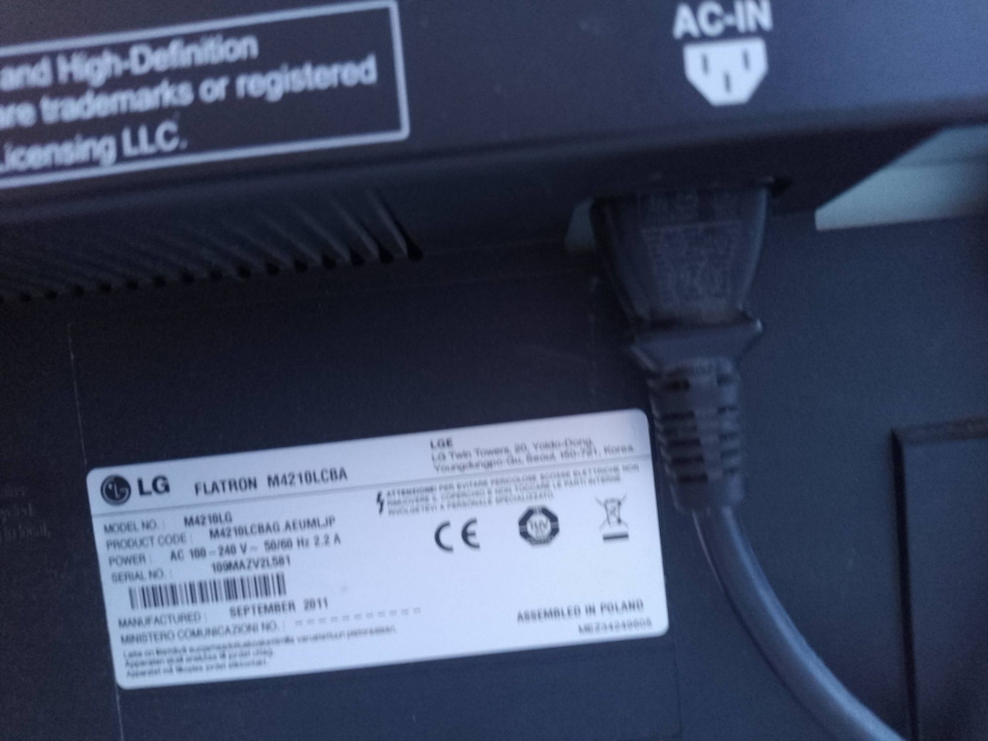 Monitor LCD LG ...