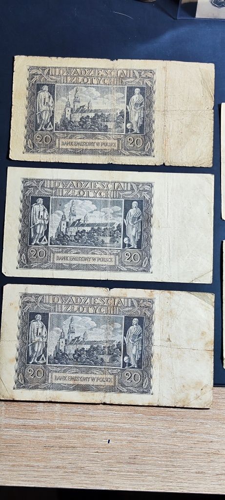 Zestaw banknotów z Generalnej Guberni w tym poszukiwany Góral