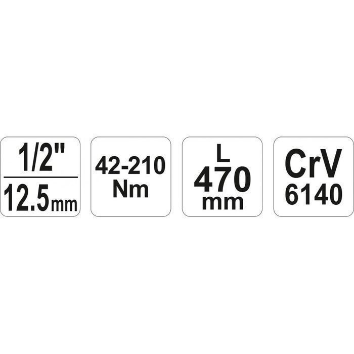 Klucz Dynamometryczny 1/2'' 42-210Nm