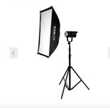Fotografia soft box com tripe