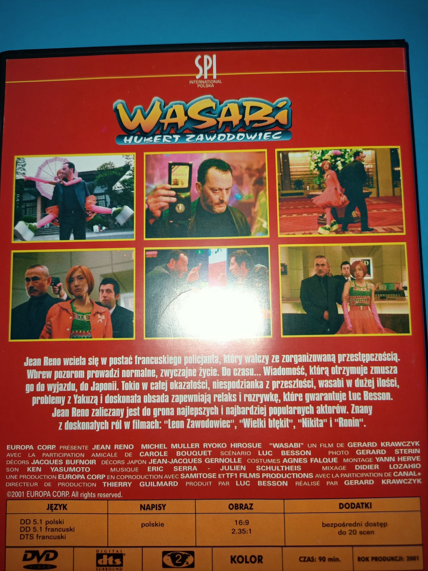 Wasabi Hubert Zawodowiec Jean Reno DVD