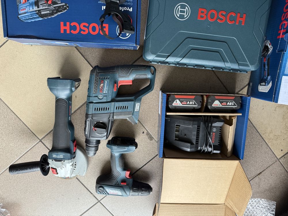 Zestaw elektronarzędzi Bosch professional wkretarka szlifierka wiertar