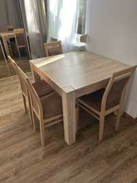 Stół rozkladany z krzesłami do pokoju jadalni kuchni