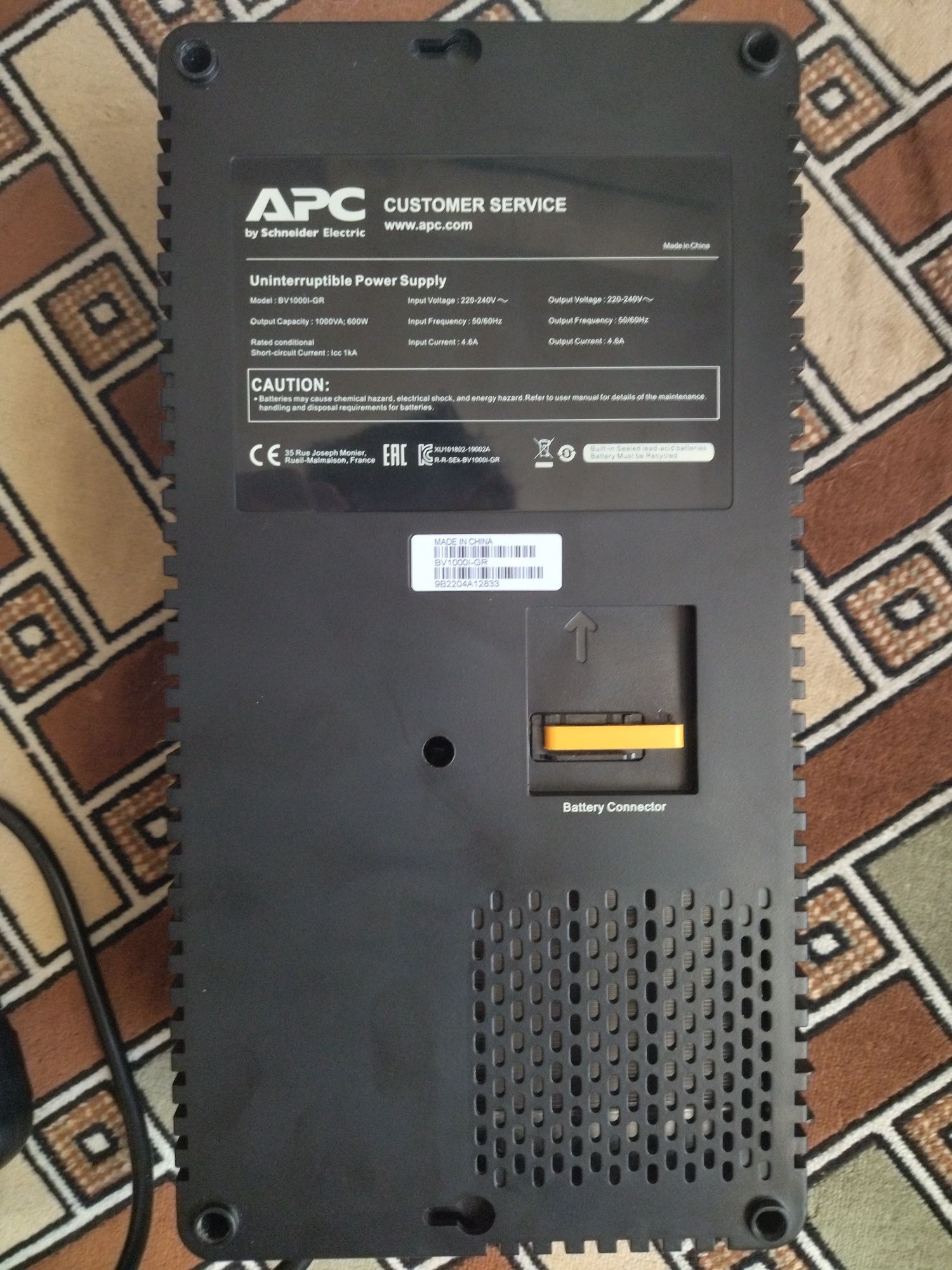 Пристрій безперебійного живлення APC BV1000I-GR by Schneider Electric