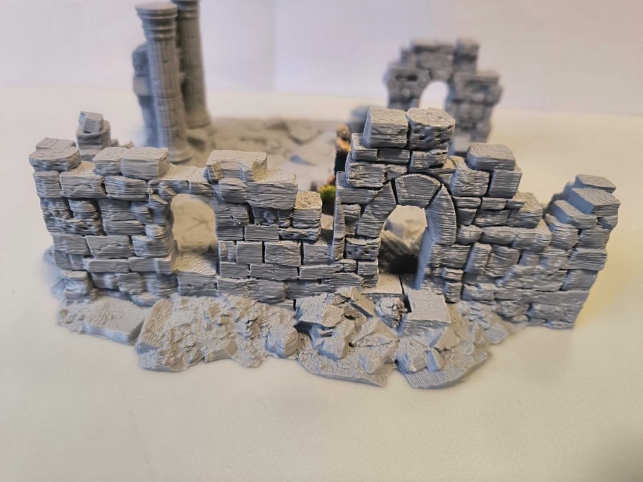 Zrujnowana droga skręt L (Lost City) RPG D&D Diorama Makieta