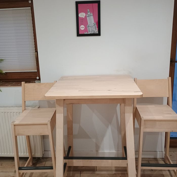 Ikea Norråker stół + 2 krzesła