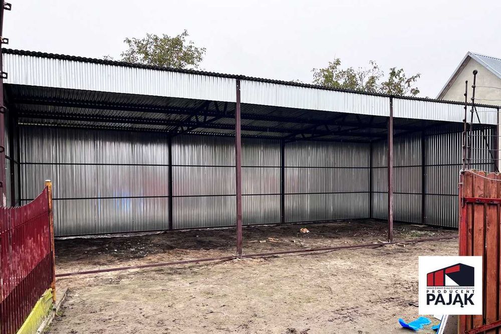 Garaże, wiata blaszana na maszyny rolnicze - dowolny wymiar