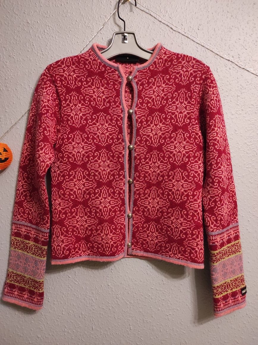 Sweter schumwoole Icewear styl vintage różowy rozmiar S /36