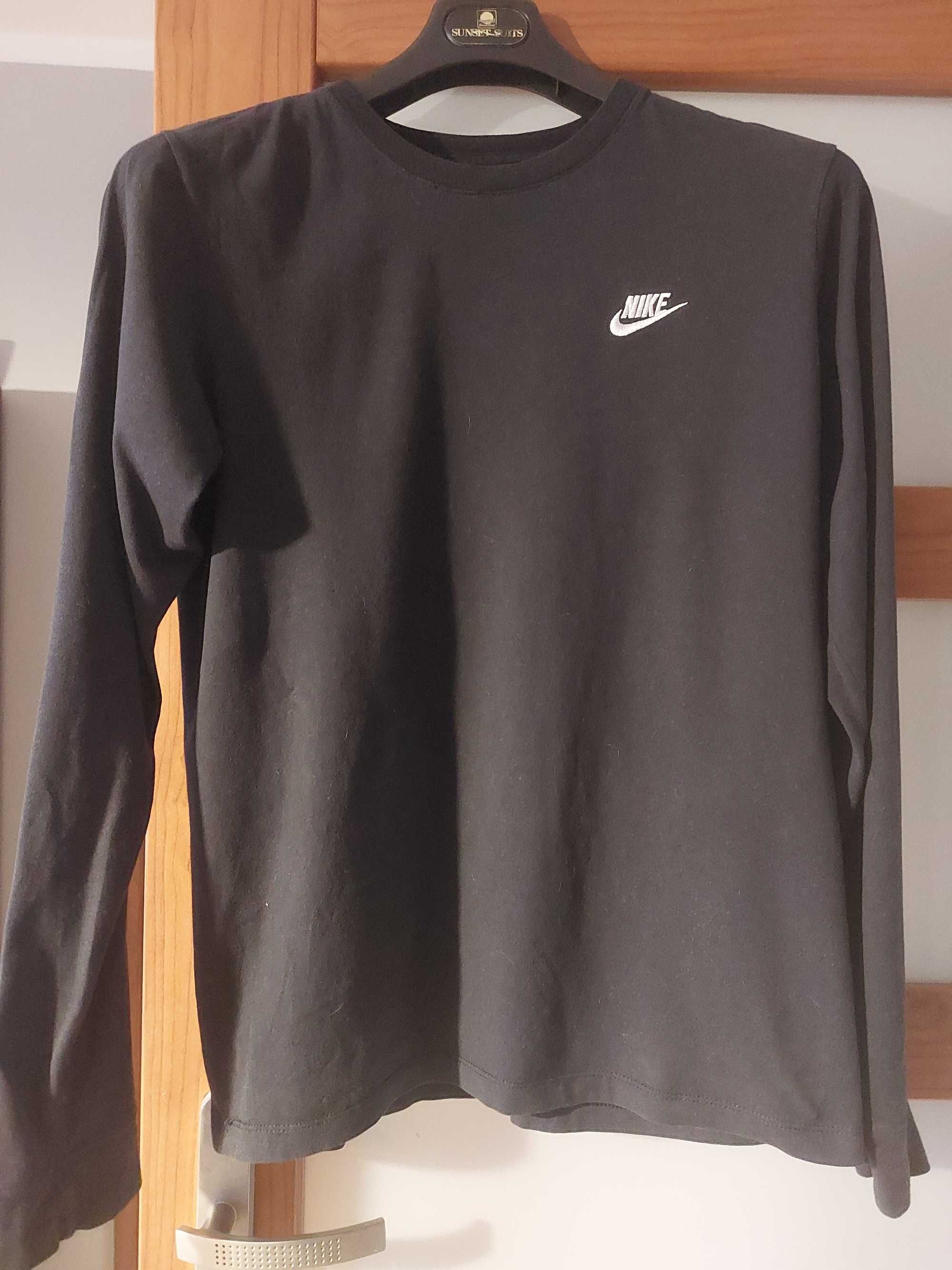 T-shirt NIKE długi rękaw rozm. S czarna męska