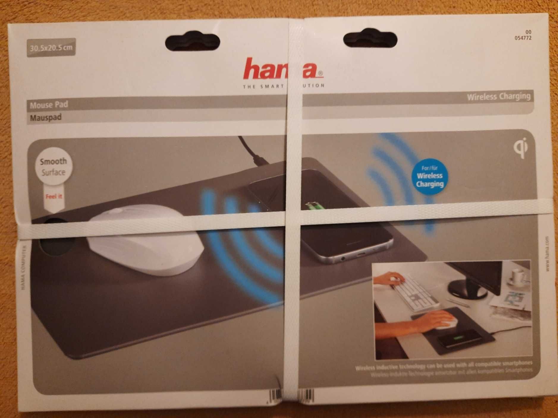 Podkładka pod mysz z ładowaniem bezprzewodow. „Wireless Charging” Hama