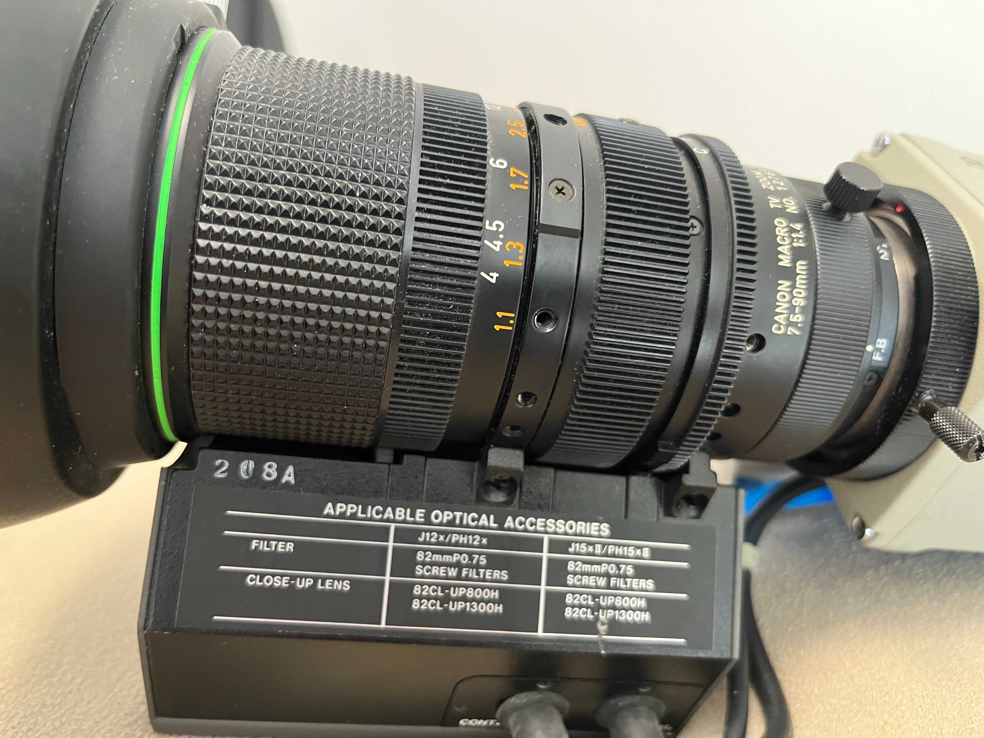 Sony mod. dxc-930p  + canon  macro tv z lens hp12x7.5b -7.5~90-1 : 1.4