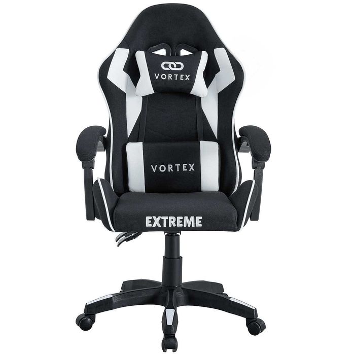 Fotel Gamingowy z tkaniny EXTREME Vortex White, krzesło dla gracza