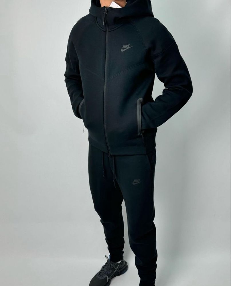 ОРИГІНАЛ | Костюм Nike Tech Fleece Black, теч флис кофта штаны