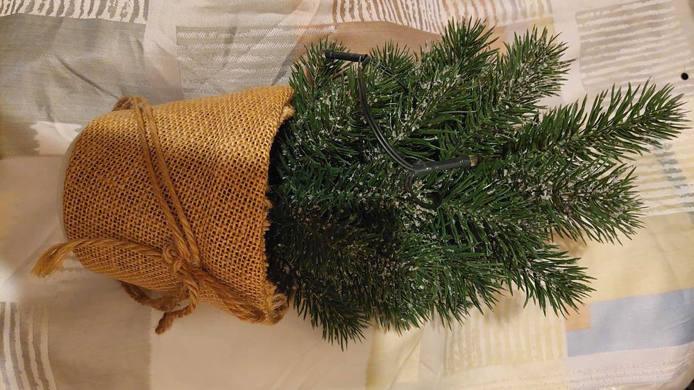 Ялинка в горщику з підсвіткою на батарейках JYSK