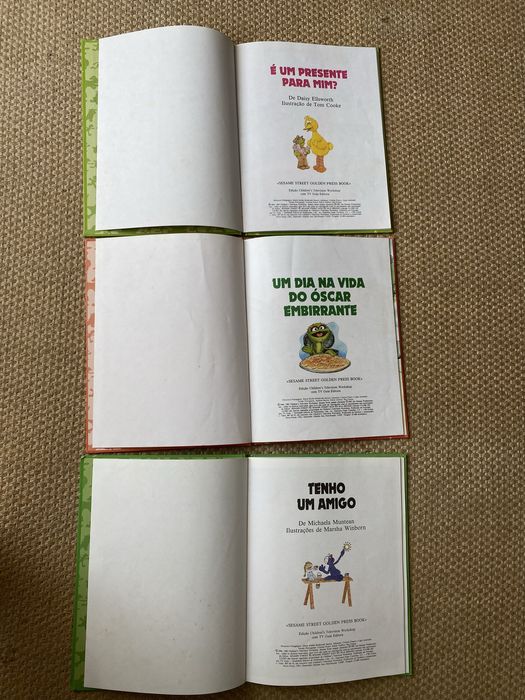 Vários livros da Rua Sésamo, de 1994